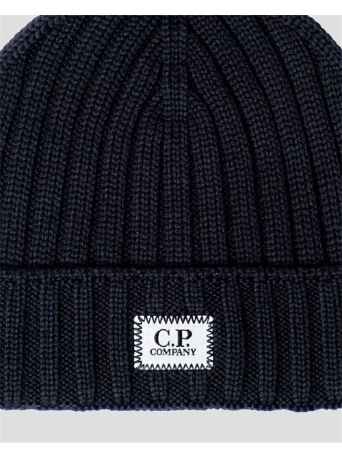 Papalina a coste in lana merino nera CP COMPANY | 11CMAC120A005509A999